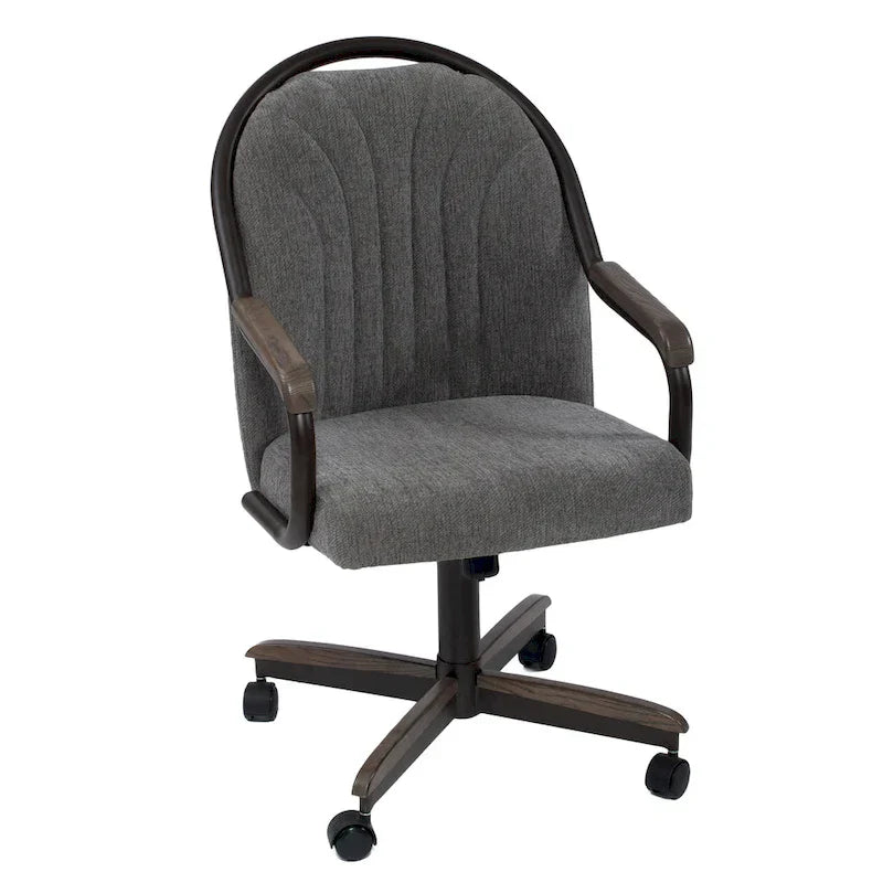 Casual Dining Cushion Swivel-and-Tilt Rolling Caster Chair