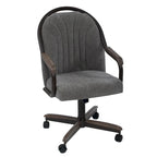 Casual Dining Cushion Swivel-and-Tilt Rolling Caster Chair