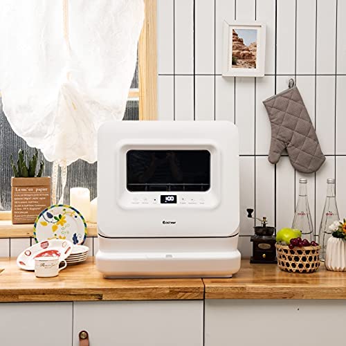 Portable Countertop Dishwasher with 7.5L Water Tank