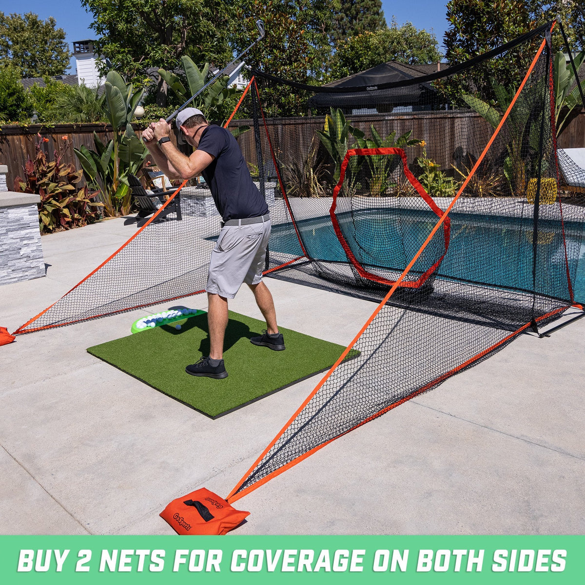 Shank Net Attachment for Golf Hitting Nets