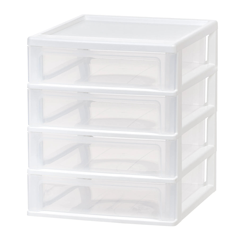 4-Drawer Desktop-Organizer Plastic-Drawer Office-Supplies File-Holder