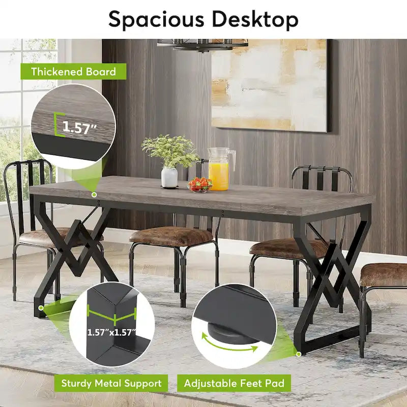 63-Inch Spacious Executive Desk for Home Office Use