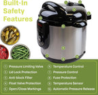 Nesco NPC-9 Smart Electric Pressure Cooker and Canner, Stainless Steel, 9.5 Qt