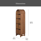 Better Homes & Gardens Juliet Narrow Arch Bookcase, Deep Green and Light Honey