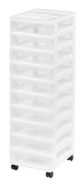 Storage Cart with Organizer Top - 10 Drawer