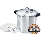 Presto 01784 23 Quart Induction Compatible Pressure Canner, Silver, Aluminum: Home & Kitchen