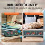 Electronic Price Computing Scale, 66 LB Digital Deli Weight Scales, LED Digital Commercial Food Fruit Meat Produce Counting Weight, for Retail Outlet Store, Kitchen, Restaurant Market, Farmer
