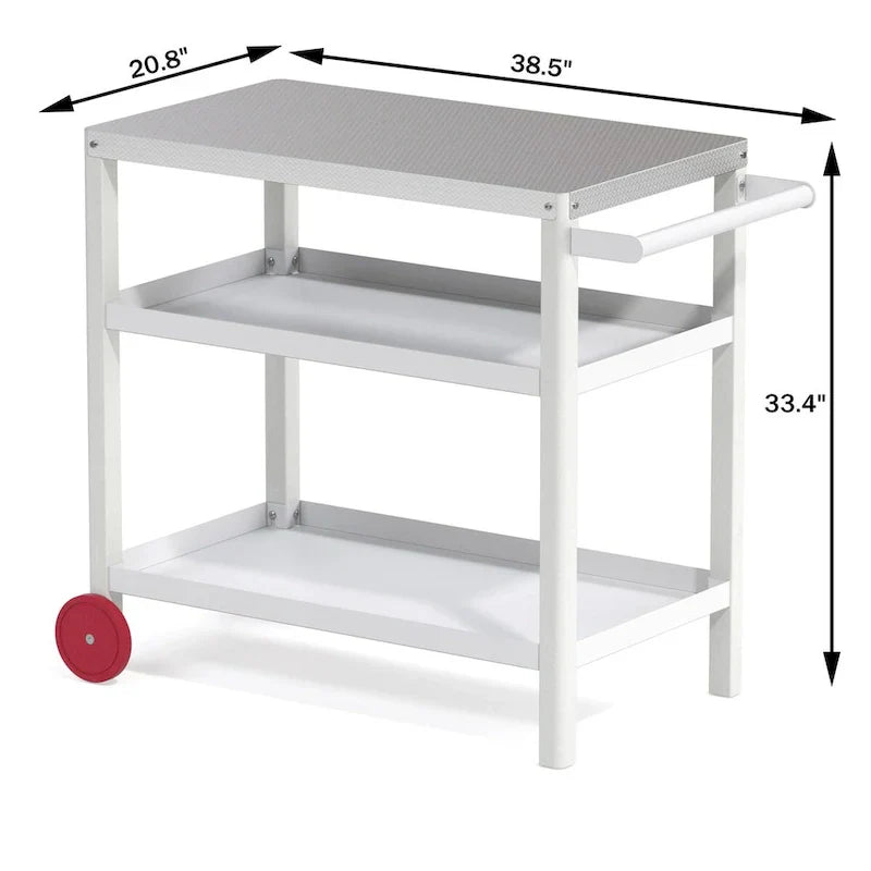 Portable Kitchen Island Grill Cart for Patios