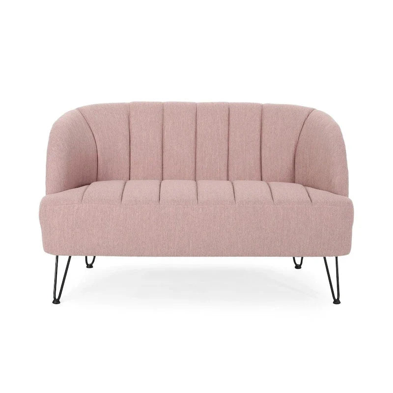 Christopher Knight Home Lupine Contemporary Fabric Loveseat with Hairpin Legs