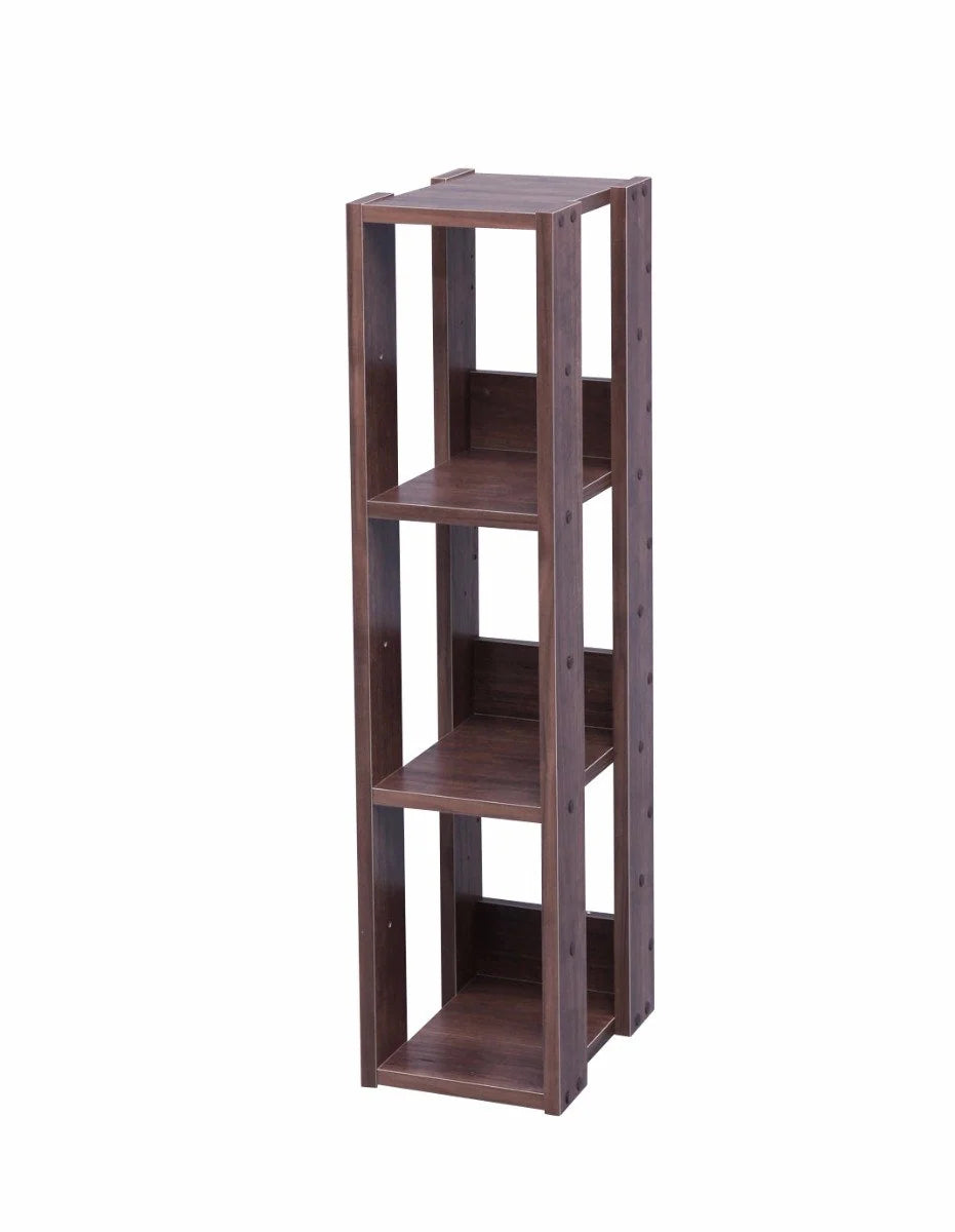 Open Wood Rack Shelf - Small | Dark Brown