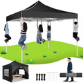 HOTEEL 10x15 Heavy Duty Canopy Tent ,Pop up Canopy for Parties Wedding,Commercial Easy up Gazebo with Roller Bag,UV 50+ &,White