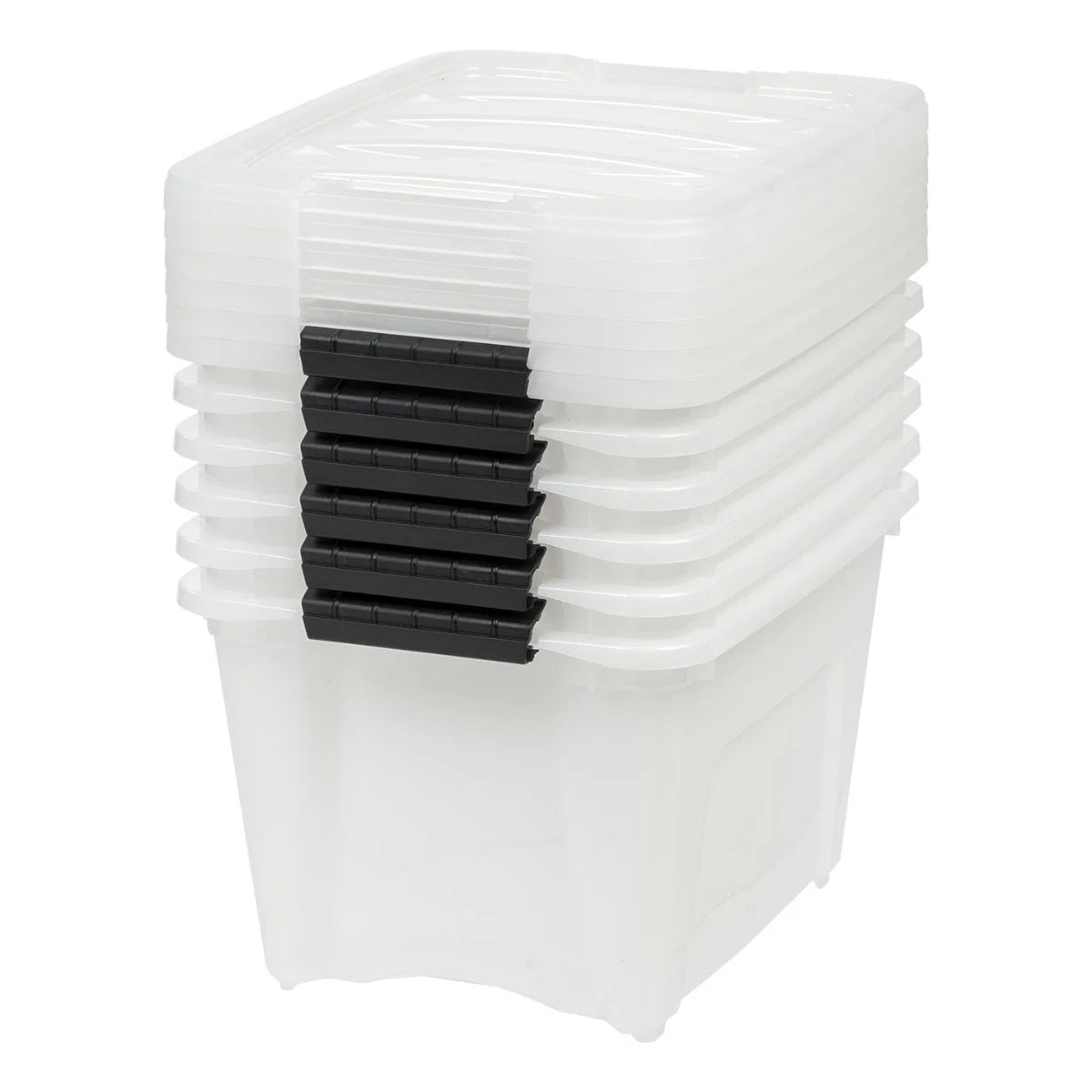 Stack & Pull Storage Box 6 Pack - 19 QT | Black / 6 Pack