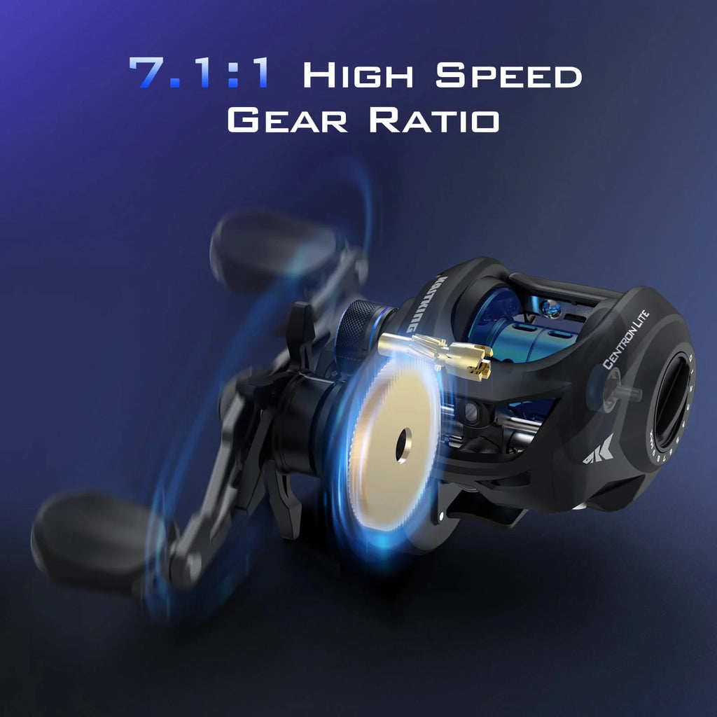 KastKing Centron Lite Baitcasting Reel | Black / 7.1:1 / Right Handed