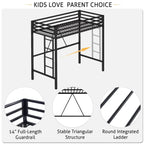 SHA CERLIN Junior Loft Bed Twin Size Heavy Duty Twin Bed Frame