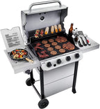 Char-Broil 463377319 Performance 4-Burner Cart Style Liquid Propane Gas Grill, Stainless Steel