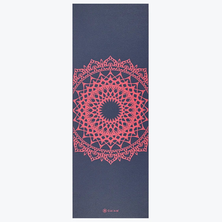 Navy Fleur Marrakesh Yoga Mat (4mm)