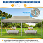 HOTEEL 10x15 Heavy Duty Canopy Tent ,Pop up Canopy for Parties Wedding,Commercial Easy up Gazebo with Roller Bag,UV 50+ &,White