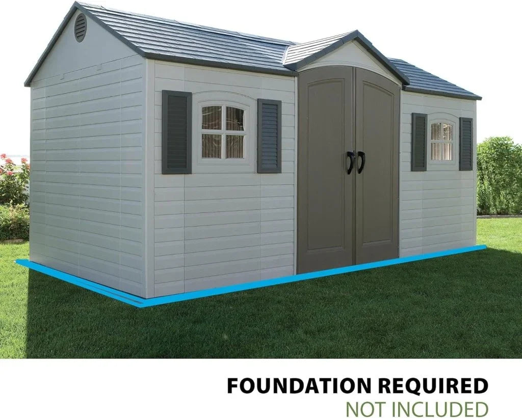 6446 Outdoor Storage Shed, 8 x 15 Foot, Desert Sand