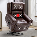 Comfortable Power Lift Recliner Chair with Breathable Fabric, Massage, Heat, and USB Charging Port