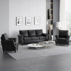 Christopher Knight Home Dowd Faux Leather 3-Piece Club Chair and Sofa Set