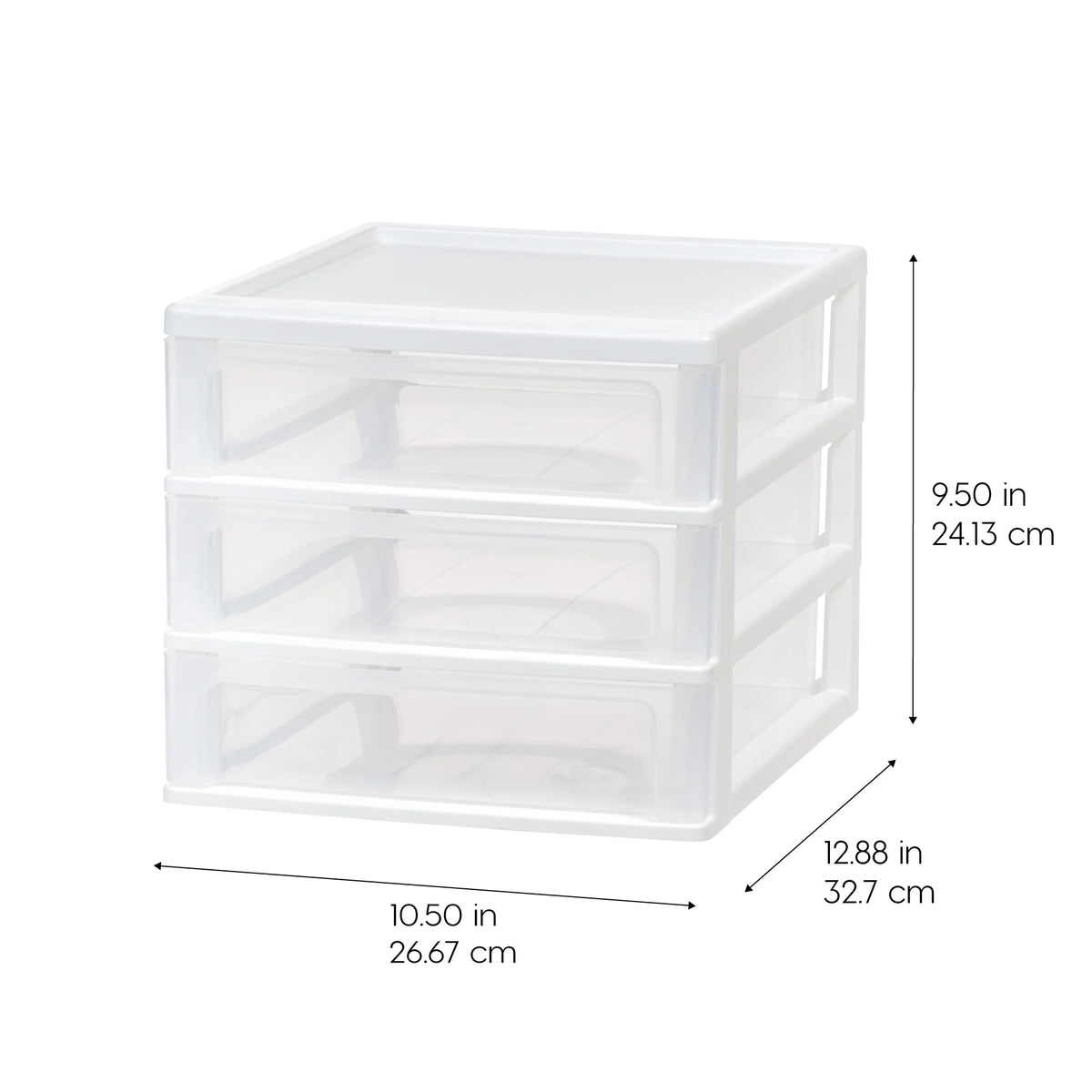 Compact Desktop Organizer - 3 Drawer 2 Pack