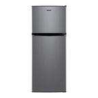 Galanz 4.6. Cu ft Two Door Mini Refrigerator with Freezer, Stainless Steel