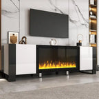 Contemporary TV Stand with Electric Fireplace - Fits TVs Up to 78 Inches