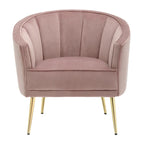 Randolf Velvet Accent Chair in Silver Orchid