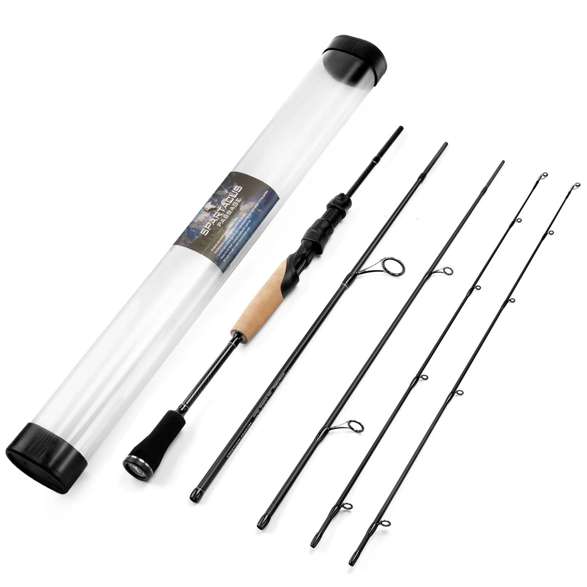 KastKing Spartacus Passage Travel Twin-Tip Spinning Rods | 6'0" / Moderate Fast-Medium-4+Extra