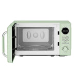 Open Box Magic Chef 0.7 Cubic Feet 700 Watt Classic Retro Microwave, Green