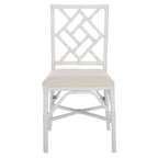 Set of 2 SAFAVIEH Maye Rattan Accent Chairs with Cushions - Dimensions: 18.5" W x 20.9" L x 35.8" H
