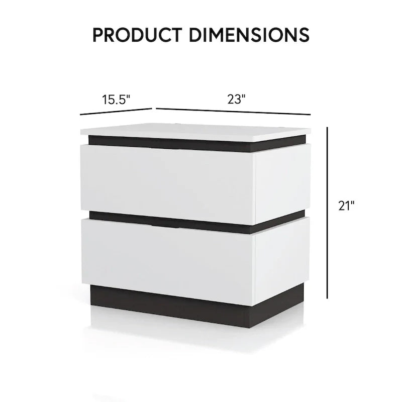 Conjira Modern 4-Piece White Wood Bedroom Storage Set by Furniture of America