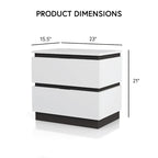 Conjira Modern 4-Piece White Wood Bedroom Storage Set by Furniture of America