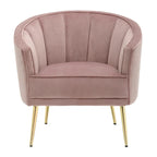 Randolf Velvet Accent Chair in Silver Orchid