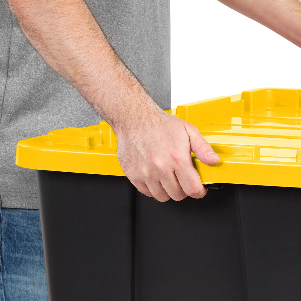 Heavy Duty Storage Container 2-Pack Yellow - 27 gal. (108 qt.)