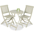 Best Choice Products 3-Piece Acacia Wood Bistro Set, Folding Patio Furniture w/ 2 Chairs, Table - Natural