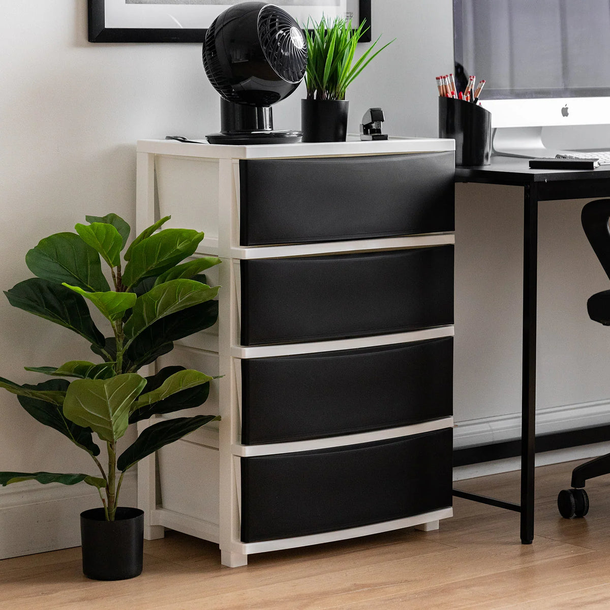 4 Wide Drawer Storage | Pink