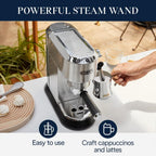 De'Longhi Dedica Espresso Machine with Manual Milk Frother