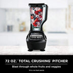 1500W Blender & Processor, 72oz Pitcher, 64oz Bowl, 16oz To-Go Cups, Black