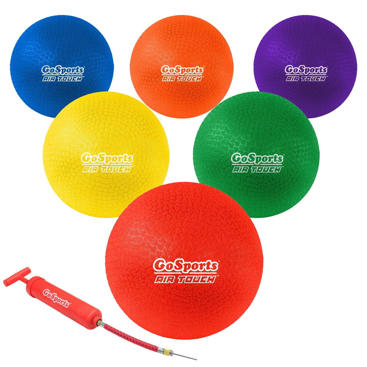 8.5" Soft Touch Playground Ball, 6-pk with Pump