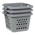 Collapsible Laundry Hamper – 30L Foldable Storage Baskets, Gray/Dark Gray, Pack of 3