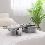 Storage Bins with Gasket Seal Lid 3Pack - Latching Tote - Clear/Chrome | S