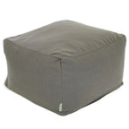 Majestic Home Goods Indoor Wales Poly/Linen Ottoman Pouf - 27" L x 27" W x 17" H