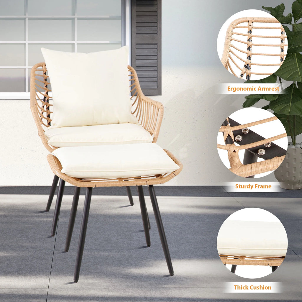 Ainfox 7 Pcs Outdoor Patio Furniture Sofa Set on Sale, Grey Rattan Grey Cushion