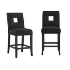 Brda Keyhole Counter Height High Back Stools - Set of 2
