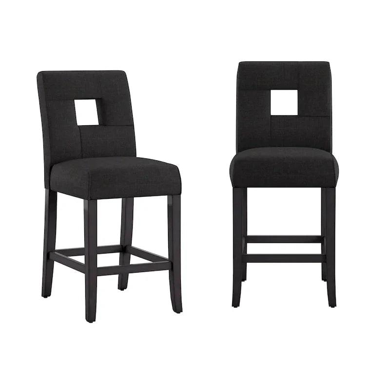 Brda Keyhole Counter Height High Back Stools - Set of 2