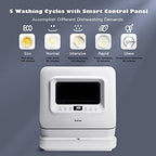 Portable Countertop Dishwasher with 7.5L Water Tank