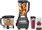 1500W Blender & Processor, 72oz Pitcher, 64oz Bowl, 16oz To-Go Cups, Black
