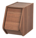 Modular Wood Stacking Box - Narrow | Dark Brown
