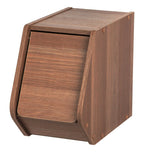 Modular Wood Stacking Box - Narrow | Dark Brown